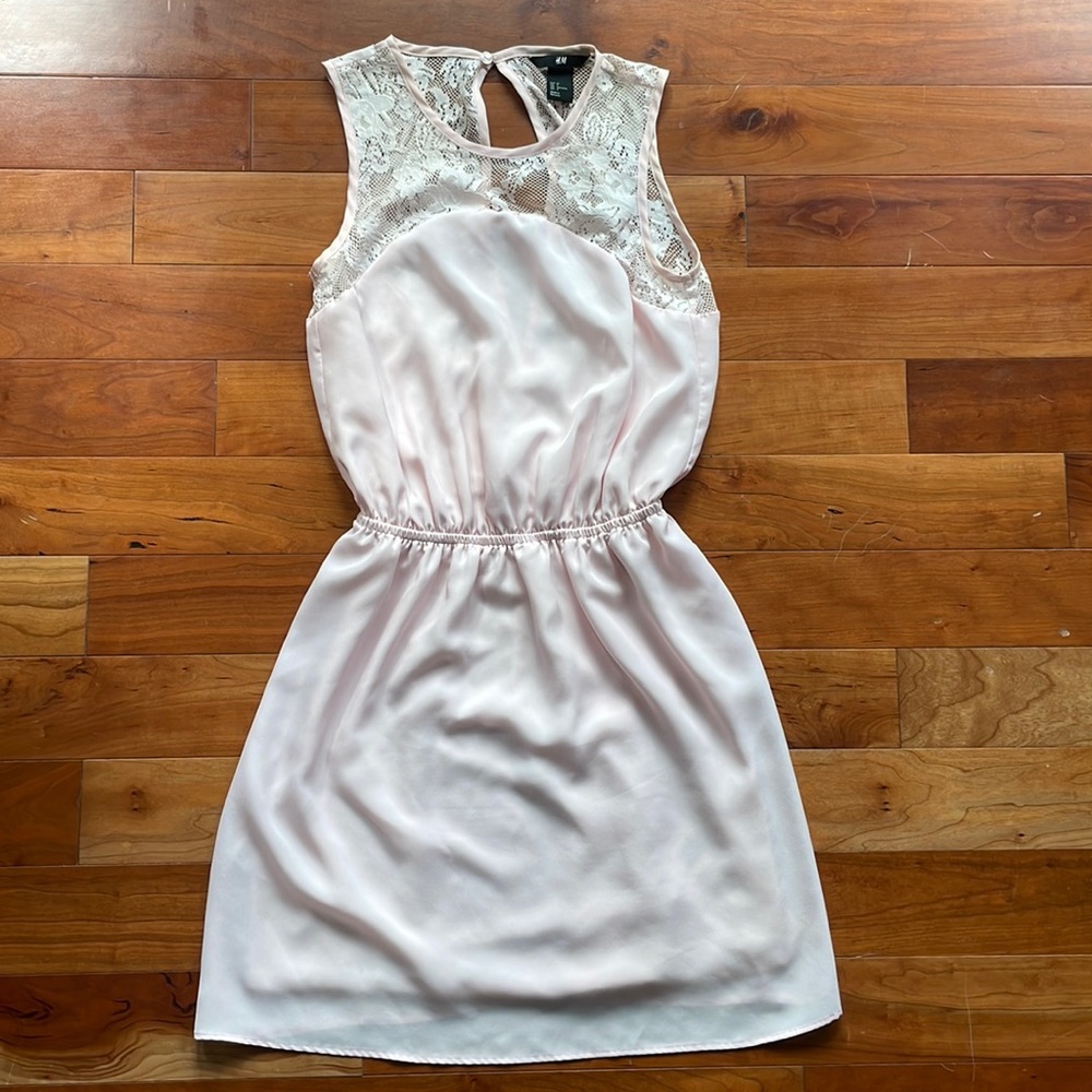 H&M light pink summer dress size 4